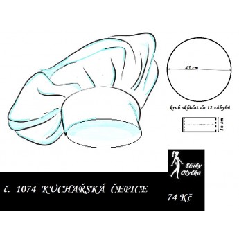 N&aacute;vod &Scaron;IT&Iacute;: Kuchařsk&aacute; čepice č. 1074
