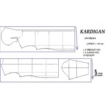 n&aacute;vod &scaron;it&iacute;: KARDIGAN s kapuc&iacute;