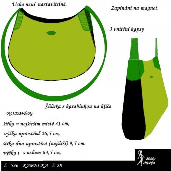 n&aacute;vod &Scaron;IT&Iacute;: Kabelka do ruky, střih 536/28